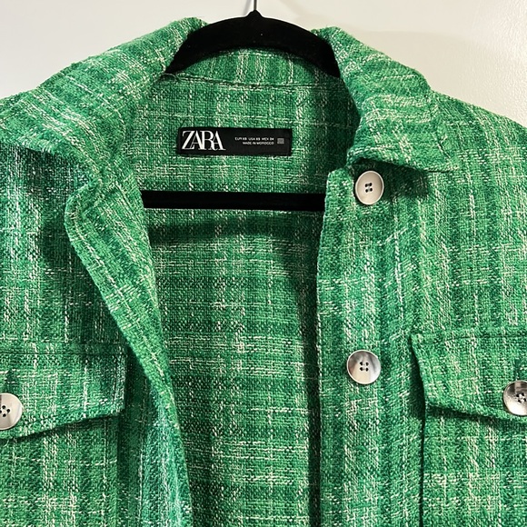 ZARA green coat women’s size XS - Picture 2 of 3